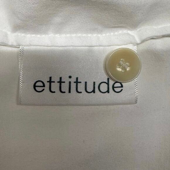 Ettitude | Long Sleeve Pajama Set | Gray/White | Medium - Picture 8 of 16